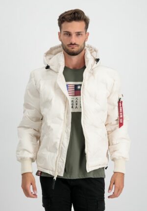 Alpha Industries Winterjacke »Alpha Industries Men - Parka & Winter Jackets Hooded Logo Puffer«