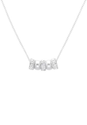 Amor Kette mit Anhänger »Perle und Steinchen
