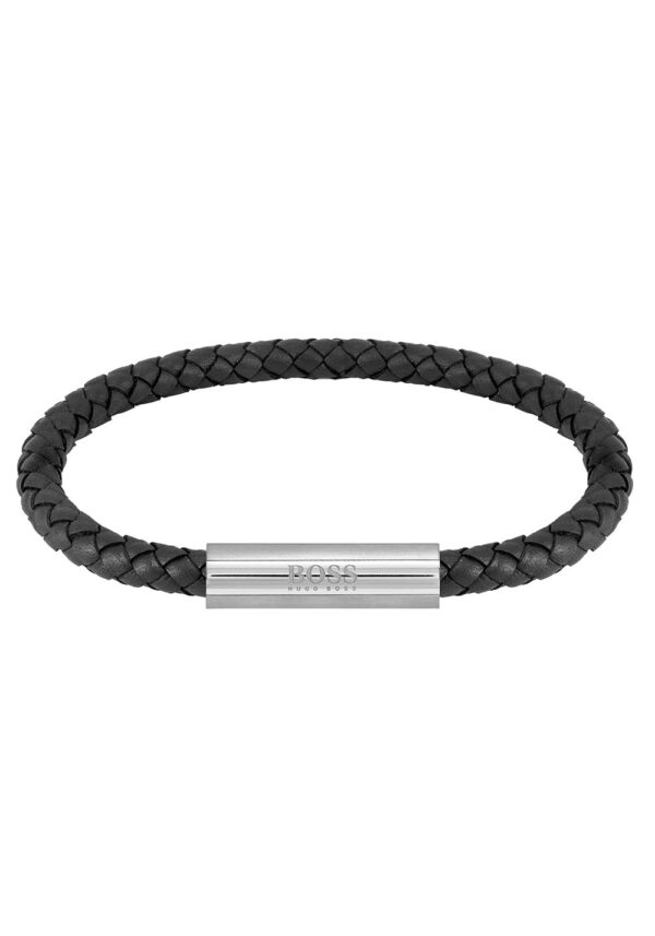 BOSS Armband »Schmuck Edelstahl Armschmuck Lederarmband BRAIDED LEATHER«