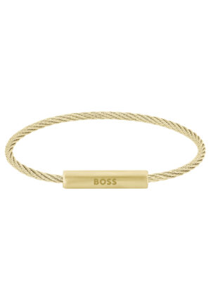 BOSS Armband »Schmuck Edelstahl Armschmuck Stahlseil ALEK«