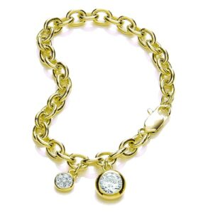 Buckley London Armband »vergoldet mit Anhängern mit Kristallen«