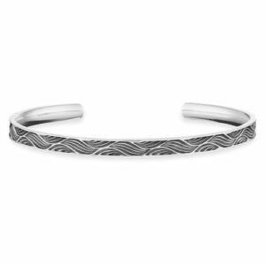 CAÏ Armband »925/- Sterling Silber oxidiert Wellen«