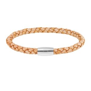 CAÏ Armband »Edelstahl Leder natur 23cm«