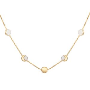 CAÏ Collierkettchen »925/- Sterling Silber bicolor Mondzyklus Luna«