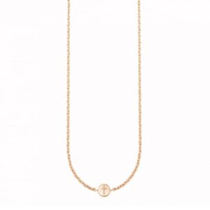 CAÏ Collierkettchen »925/- Sterling Silber rotvergoldet Kreuz«