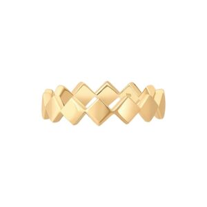 CAÏ Fingerring »925 Sterling Silber gelb vergoldet Rauten«