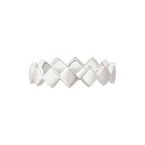 CAÏ Fingerring »925 Sterling Silber rhodiniert Rauten«