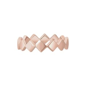 CAÏ Fingerring »925 Sterling Silber rosé vergoldet Rauten«