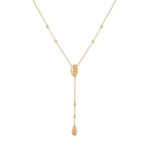 CAÏ Kette mit Anhänger »925 Sterling Silber vergoldet Zirkonia Kauri Muschel Anhängern«