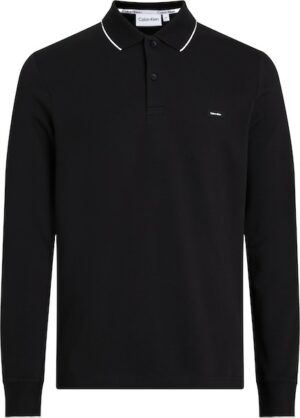 Calvin Klein Big&Tall Langarm-Poloshirt »BT_STRETCH PIQUE TIPPING LS POLO«