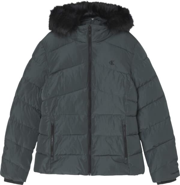 Calvin Klein Jeans Outdoorjacke »FAUX FUR MW FITTED SHORT PUFFER«