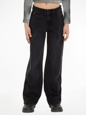 Calvin Klein Jeans Stretch-Jeans »WIDE LEG WASHED BLACK«