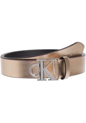 Calvin Klein Jeans Synthetikgürtel »ROUND MONO PL LTHR BELT 30MM FR«
