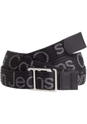 Calvin Klein Jeans Synthetikgürtel »SLIDER LOGO WEB LTHR BELT 35MM«