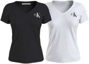 Calvin Klein Jeans T-Shirt »2-PACK MONOLOGO V-NECK TEE«