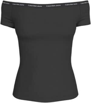 Calvin Klein Jeans T-Shirt »LOGO ELASTIC BARDOT TOP«