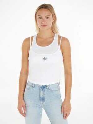 Calvin Klein Jeans Tanktop »BADGE RIB DOUBLE LAYER TANK TOP«