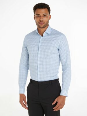 Calvin Klein Kurzarmhemd »POPLIN CHECK PRINT SLIM SHIRT«