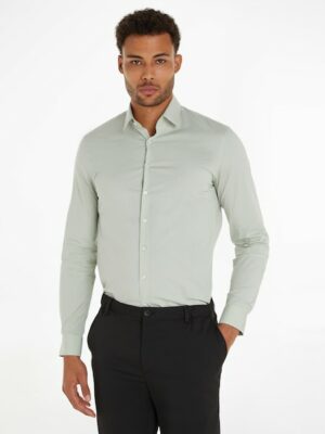 Calvin Klein Kurzarmhemd »POPLIN LEAF PRINT SLIM SHIRT«