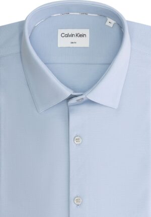 Calvin Klein Kurzarmhemd »STRETCH PIQUE SOLID SLIM SHIRT«