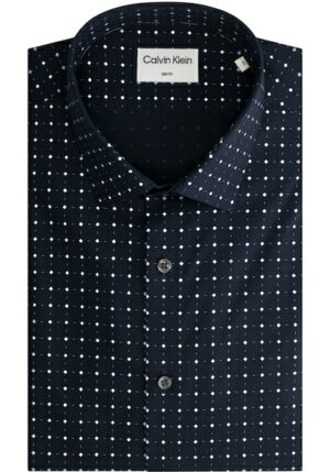 Calvin Klein Langarmhemd »POPLIN STRETCH PRINT SLIM SHIRT«