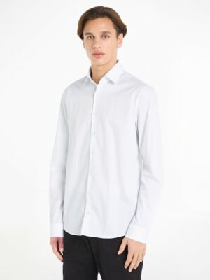 Calvin Klein Langarmhemd »STRETCH DASH PRINT SLIM SHIRT«