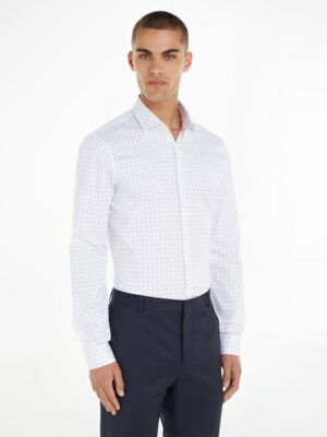 Calvin Klein Langarmhemd »TWILL 2 COLOR PRINT SHIRT«