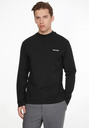 Calvin Klein Langarmshirt »MICRO LOGO LS MOCK NECK T-SHIRT«