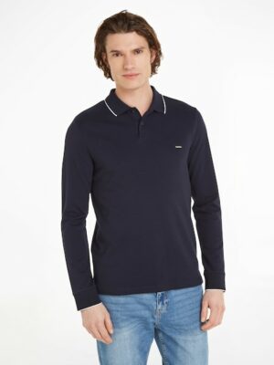 Calvin Klein Poloshirt »STRETCH PIQUE TIPPING LS POLO«