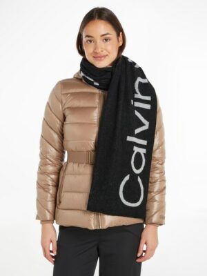 Calvin Klein Strickschal »LOGO REVERSO TONAL SCARF 40X180«