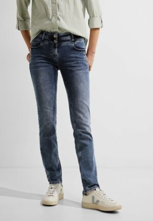 Cecil Slim-fit-Jeans »Jeanshose Style Toronto Mid Blue«
