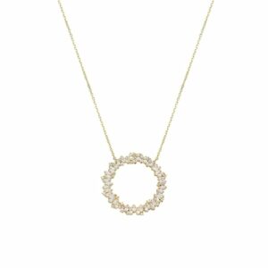 dKeniz Collierkettchen »925/- Sterling Silber vergoldet Glänzend 47+5cm Zirkonia Weiß«