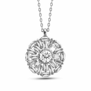 dKeniz Kette mit Anhänger »Halskette Kreis 925/- Sterling Silber«