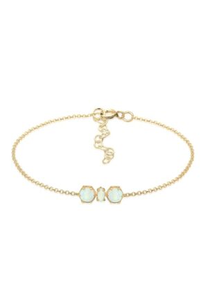 Elli Armband »Armkettchen Synthetischer Opal Trend 925 Silber«