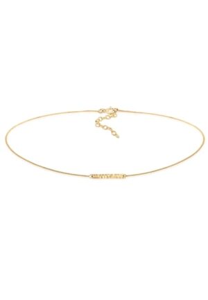 Elli Collier »Choker Platte Gehämmert 925er Silber«