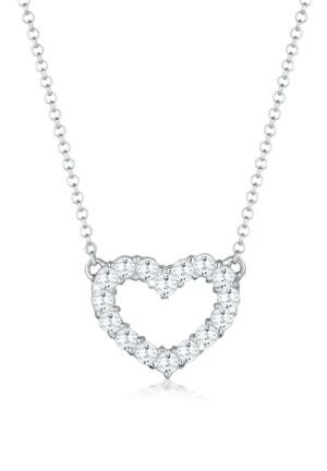 Elli Collierkettchen »Herz Zirkonia Kristall 925 Sterling Silber«