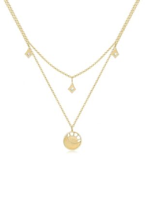 Elli Collierkettchen »Sonne Astro Mond Kristalle 925 Silber«