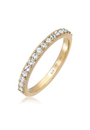 Elli Fingerring »Bandring Memoire Kristalle 925 Silber«