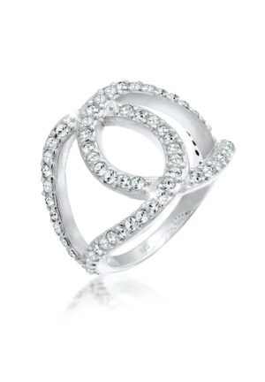 Elli Fingerring »LoveKnots Kristalle 925 Sterling Silber«
