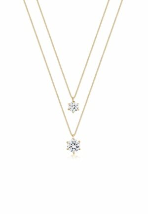 Elli Gliederkette »Layer Kristalle rund 925 Silber«