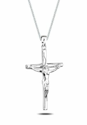 Elli Kette mit Anhänger »mit Anhänger Kreuz Jesus Kruzifix 925 Silber«