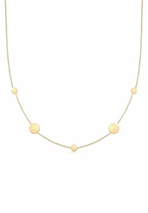 Elli Kette mit Anhänger »Plättchen Matt Kreis Rund Panzerkette 925 Silber«