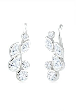 Elli Paar Ohrhänger »Earcuff Tropfen Zirkonia 925 Silber«