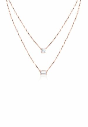 Elli Premium Collierkettchen »mit Topas Edelstein Rechteck und Rund 925 Silber«