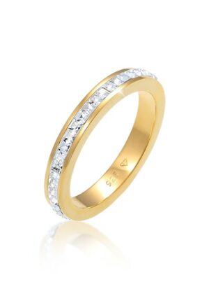 Elli Premium Fingerring »Bandring Geo Shape Kristalle 925 Silber«
