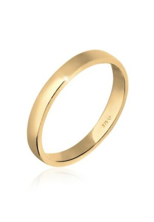 Elli Premium Fingerring »Ehering Trauring Partnerring Basic 375 Gelbgold«