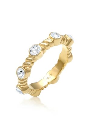 Elli Premium Fingerring »Gedreht Infinity Kristalle 925 Silber«
