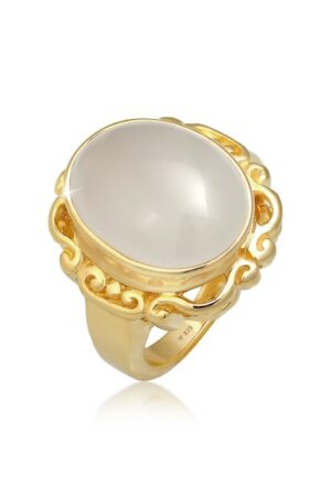 Elli Premium Fingerring »Mondstein Vintage Ornament Edelstein 925 Silber«