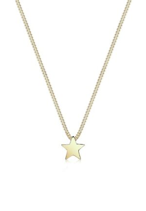 Elli Premium Kette mit Anhänger »Stern Astro 375 Gelbgold«