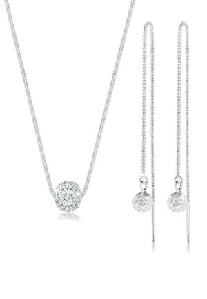 Elli Schmuckset »Collier Hänger Kristalle 925 Silber«